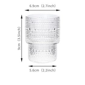 Vintage Vertical Stripe Foldable Coffee Glass