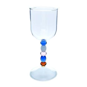 Fashion Bead Goblet Heat-resistant Glass Wine Glass
