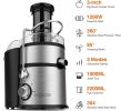 KOIOS Centrifugal Juicer Machines; Juice Extractor with Extra Large 3inch Feed Chute Filter; High Juice Yield for Fruits and Vegetables; Easy to Clean