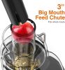 KOIOS Centrifugal Juicer Machines; Juice Extractor with Extra Large 3inch Feed Chute Filter; High Juice Yield for Fruits and Vegetables; Easy to Clean