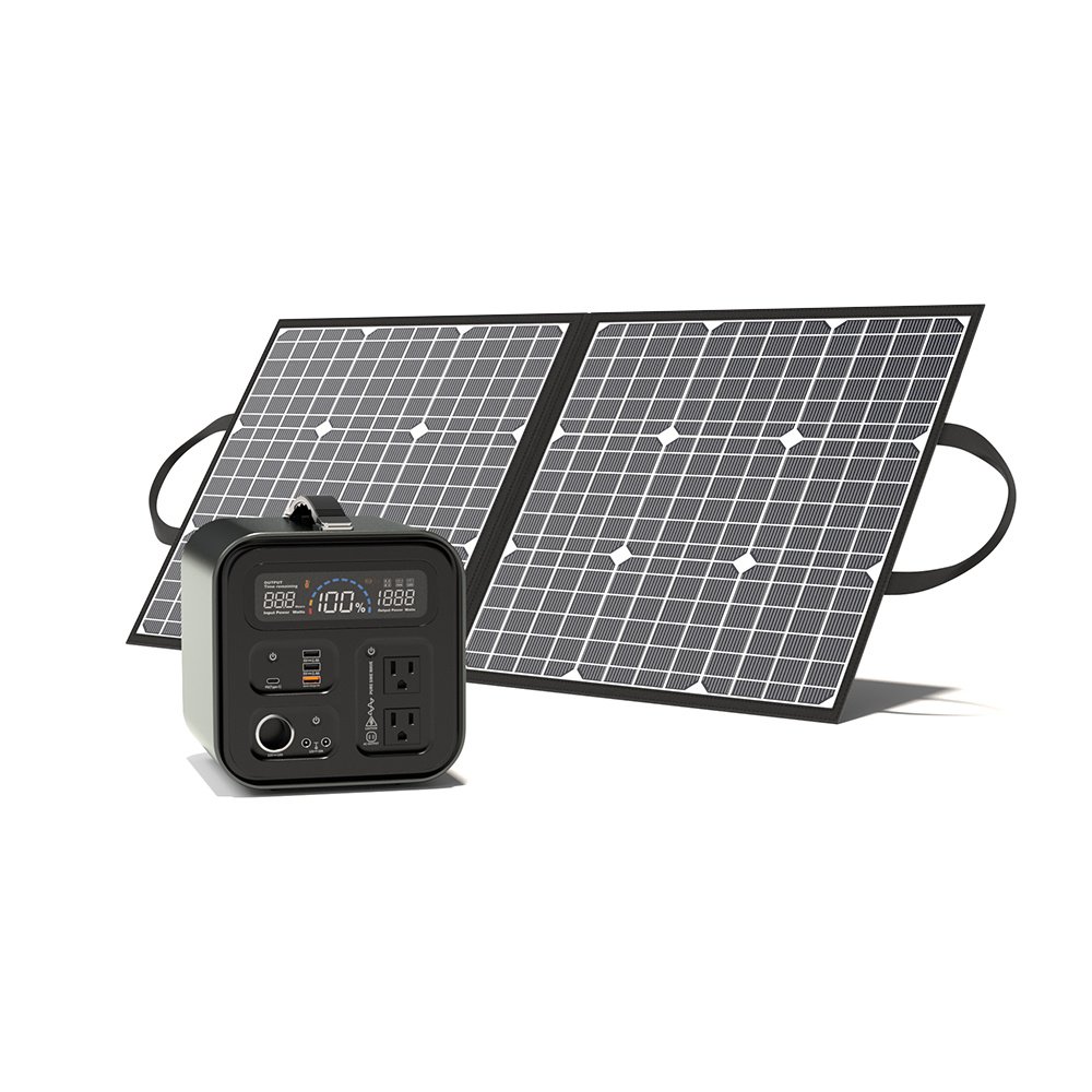 GOFORT Portable Power Station; 550Wh Solar Generator With 600W (Peak 1200W) 110V AC Outlets; 120W 12V DC; QC3.0&TypeC; SOS Flashlight; Backup Pow GOFORT Portable Power Station; 550Wh Solar Generator With 600W (Peak 1200W) 110V AC Outlets; 120W 12V DC; QC3.0&TypeC; SOS Flashlight; Backup Pow