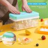 1pc Ice Cube Tray Mold With Lid And Bin; 32-cell Ice Cubes Mold; Ice Tray For Freezer; Ice Freezer Container; Spill-Resistant Removable Lid & Ice Scoo
